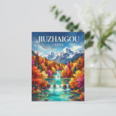 Jiuzhaigou-vallei China Briefkaart (Staand voorkant)