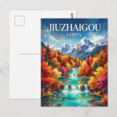 Jiuzhaigou-vallei China Briefkaart (Voorkant / Achterkant)