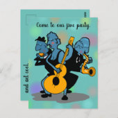 JIVE BLUES JAZZ MUSICIANS by Slippeywindow Briefkaart (Voorkant / Achterkant)