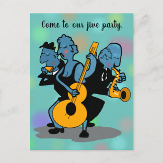 JIVE BLUES JAZZ MUSICIANS by Slippeywindow Briefkaart