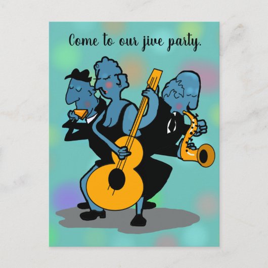 JIVE BLUES JAZZ MUSICIANS by Slippeywindow Briefkaart (Voorkant)