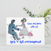 Jive Fun. swing dansen rock en roll Kaart (Staand voorkant)