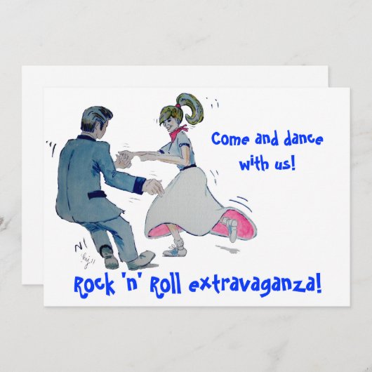 Jive Fun. swing dansen rock en roll Kaart (Voorkant / Achterkant)