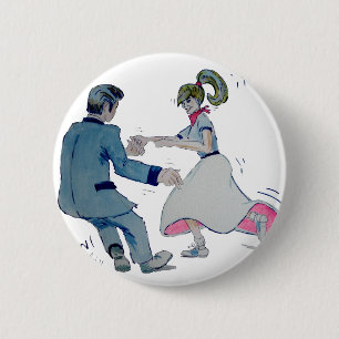 Jive Fun. swing dansen rock en roll Ronde Button 5,7 Cm