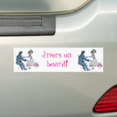 Jive Fun, zwendende danssteen en rolsteen Bumpersticker (Op auto)