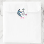 Jive Fun, zwendende danssteen en rolsteen Ronde Sticker (Tas)