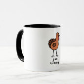 Jive pratende kalkoen Mok (Voorkant links)