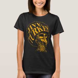 Jive Thanksgiving Cool Turkije Hoofd Retro Silhoue T-shirt