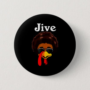 Jive Thanksgiving kalkoendag grappige gezinskostuu Ronde Button 5,7 Cm