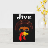 Jive Thanksgiving Turkey Day Funny Family Costume  Kaart (Gele Bloem)