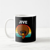 Jive Turkey Afro Retro 70s Thanksgiving Turkey Day Koffiemok (Links)