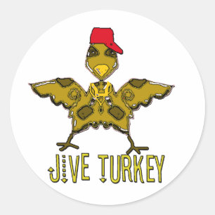 jive turkey ronde sticker