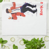 Jivers Classic 1950s Rock and Roll Dancing Cartoon Theedoek (Gevouwen)