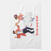 Jivers Classic 1950s Rock and Roll Dancing Cartoon Theedoek (Verticaal)