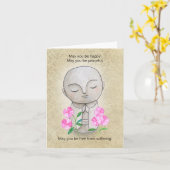 Jizo Art Boeddhistische sympathie krijgt snel steu Kaart (Gele Bloem)