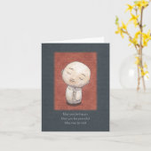 Jizo Art Friend Support Vriendelijkheid Mededogen  Kaart (Gele Bloem)