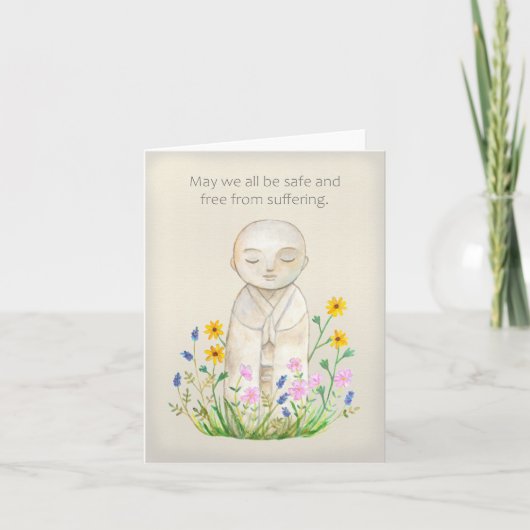 Jizo Buddha Compassion Vriendelijkheid Sympathie w Kaart (Voorkant)