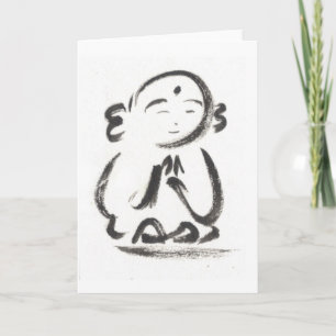 Jizo het Monk Blank Wenskaart Kaart