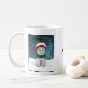 Jizo in Sneeuw Liefdevolle Klooster Naam Koffiemok