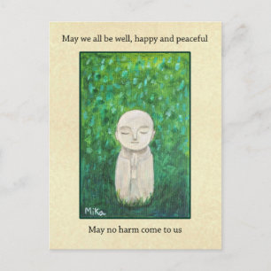 Jizo-kunst met Boeddhisme Liefdevolle Gebed  Feestdagenkaart