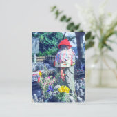 Jizo monk beeld met bib en pet - Japan Briefkaart (Staand voorkant)
