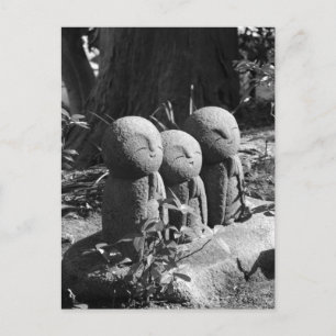 Jizo-standbeelden, Hase-tempel: Kamakura, Japan Po Briefkaart