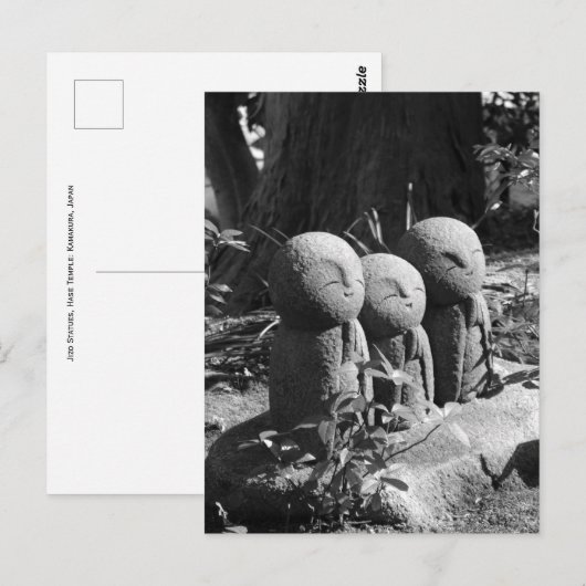 Jizo Statues, Hase Temple: Kamakura, Japan Postcar Briefkaart (Voorkant / Achterkant)