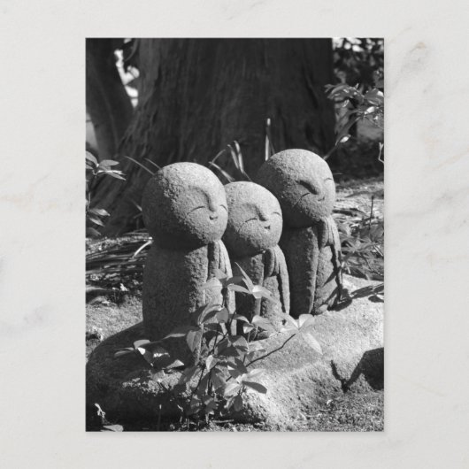 Jizo Statues, Hase Temple: Kamakura, Japan Postcar Briefkaart (Voorkant)