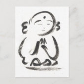 Jizo the Monk Briefkaart in White (Voorkant)