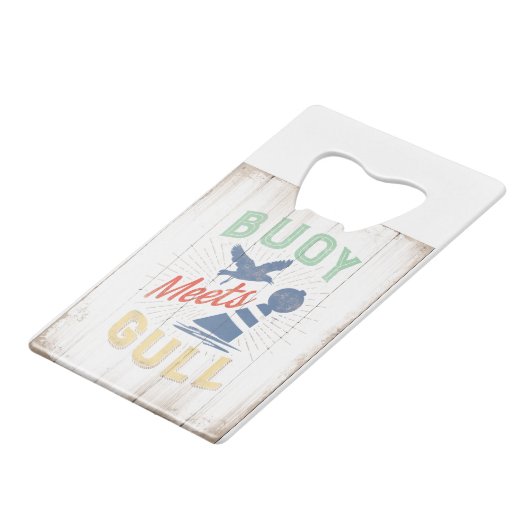 JJ72 Buoy Meets Gull.tif Creditkaart Flessenopener (Voorkant Gekanteld)