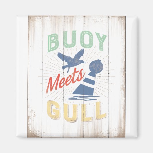 JJ72 Buoy Meets Gull.tif Magneet (Voorkant)