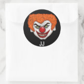 JJ de Creepy Clown | Halloween Fun Ronde Sticker (Tas)