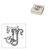 JJ Initialen JJ Monogram Rubber Ink Stamp Bruiloft Rubberstempel (Gestempeld)