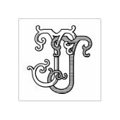 JJ Initialen JJ Monogram Rubber Ink Stamp Bruiloft Rubberstempel (Afrduk)