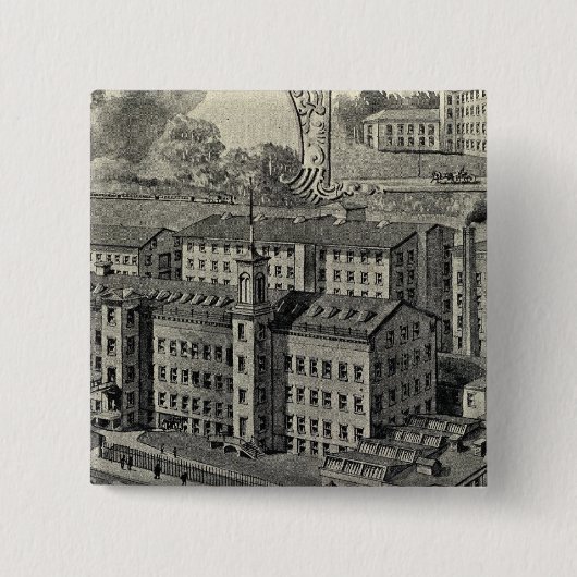 JJ Regan Factory Vierkante Button 5,1 Cm (Voorkant)