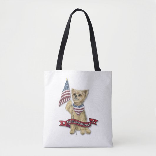 JJ The All-American Yorkie Tote Bag (Voorkant)