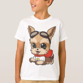 JJ Vliegen w / Logo op Terug Jeugd T-Shirt (Voorkant)