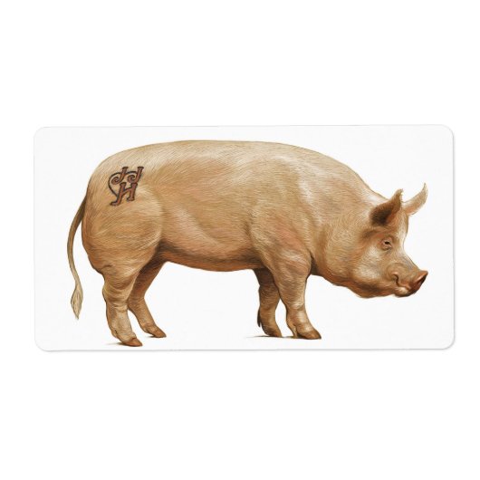 JJHD varkenslabel Etiket (Voorkant)