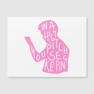 JJs silhouet huishoudelijke quote in pastelroze