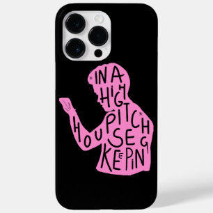 JJs silhouet huishoudelijke quote in pastelroze Case-Mate iPhone 14 Pro Max Hoesje