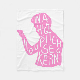 JJs silhouet huishoudelijke quote in pastelroze Fleece Deken