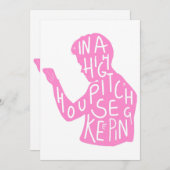 JJs silhouette housekeeping quote in pastelroze Kaart (Voorkant / Achterkant)