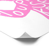 JJs silhouette housekeeping quote in pastelroze Poster (Hoek)