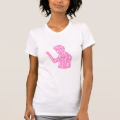 JJs silhouette housekeeping quote in pastelroze T-shirt (Voorkant)
