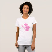 JJs silhouette housekeeping quote in pastelroze T-shirt (Voorkant volledig)