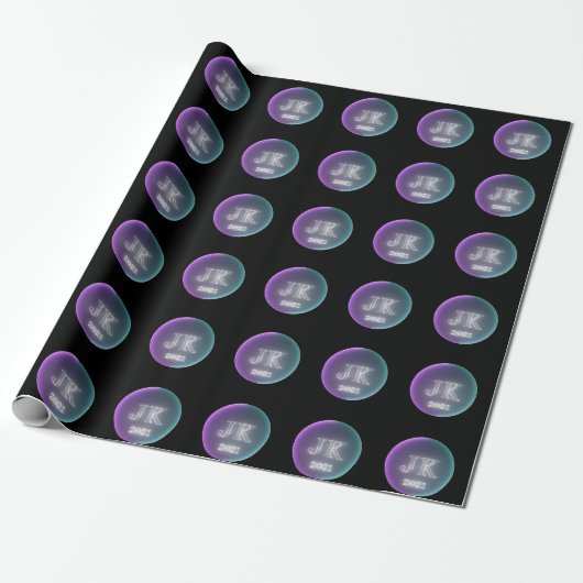 JK 2021 Logo Design Wrapping Paper Cadeaupapier (Uitgerold)