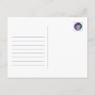 JK 2021 Paarse Blauwgroen lijnen Briefkaart