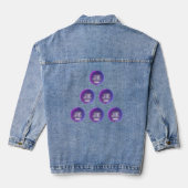 JK 2022 Driehoek Vrouwen Denim Jas Ronde Logo Jacket (Achterkant)