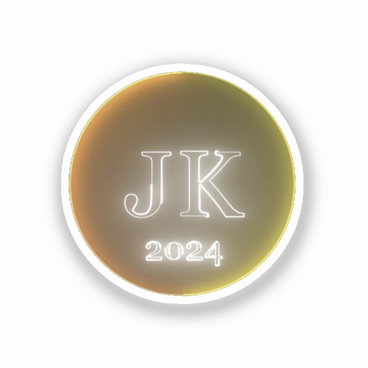JK 2024 Logo Tiny Clear Vinyl Stickers (Voorkant)