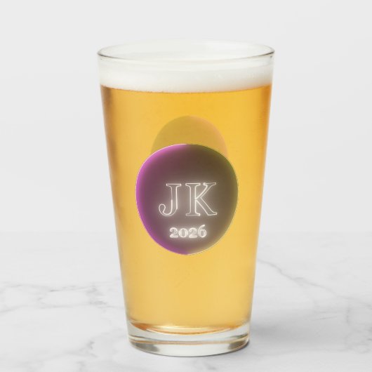 JK 2026 glazen beker (Voorkant gevuld)